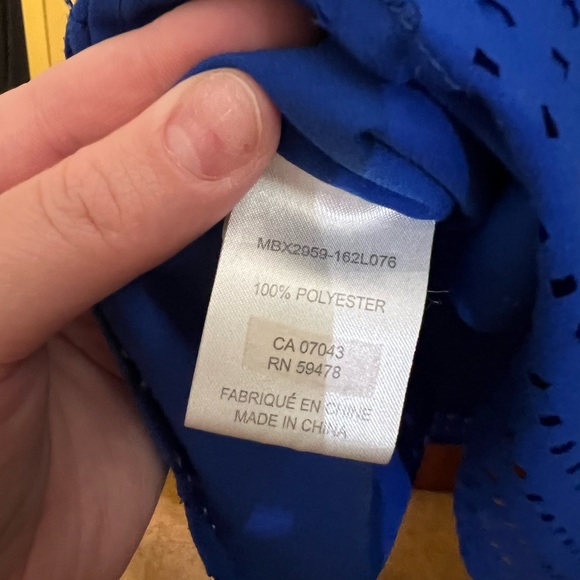 Cynthia Rowley | Electric Blue buttoned sleeveless blouse cutout 1x 14/16 - Picture 7 of 10